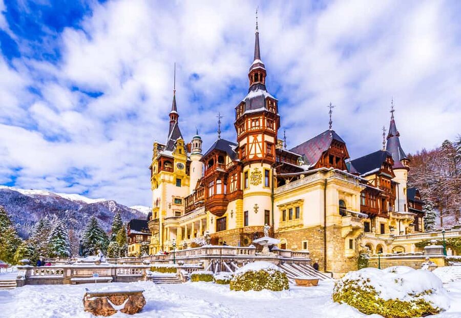 1-Day Minivan Tour 3 Castles: Peles, Wednesday & Dracula’s - Stop 1: Peleș Castle, royal interiors with mountain air