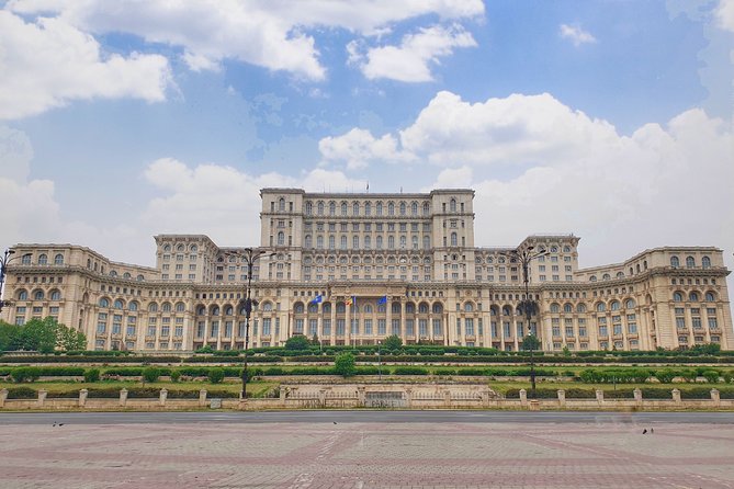 Bucharest's Most Popular - Panoramic Express PrivateTour - Palace of Parliament exterior: People’s House, demolition, and scale