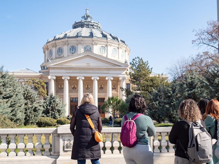 Bucharest: Small Group History, Art & Secrets Tour - Starting at the Romanian Athenaeum, find the purple umbrella fast
