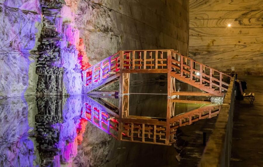 From Bucharest: Discovery at Europe's Largest Salt Mine - Going 208 meters down by minibus: the part people remember