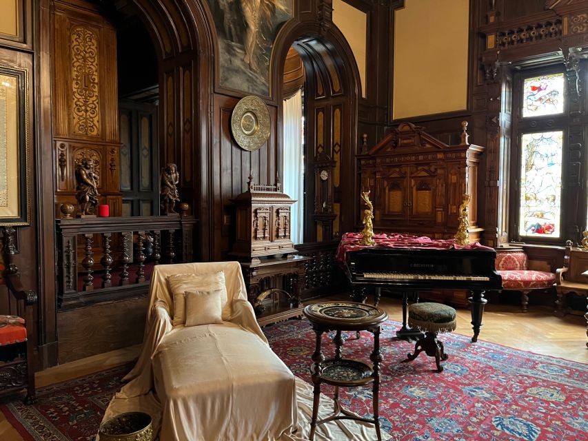 Peles & Cantacuzino Castles: Gourmet Wine & Cultural trip - Entering Peleș Castle in German Renaissance style, with a guide who saves you time